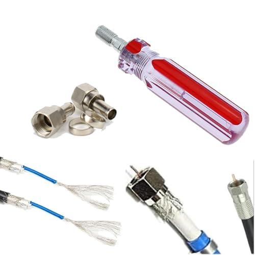 F型接栓ドライバーセット F型 コネクター 取り付け 3C 4C 5C 対応F型接栓ドライバーセット 家庭 専用工具 使用便利 6個入り+ドライ |  | 03