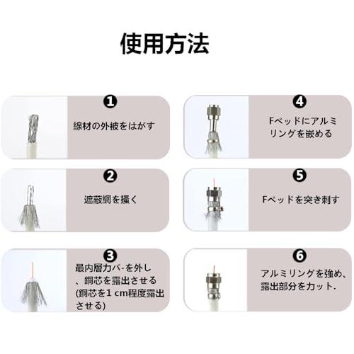 F型接栓ドライバーセット F型 コネクター 取り付け 3C 4C 5C 対応F型接栓ドライバーセット 家庭 専用工具 使用便利 6個入り+ドライ |  | 04