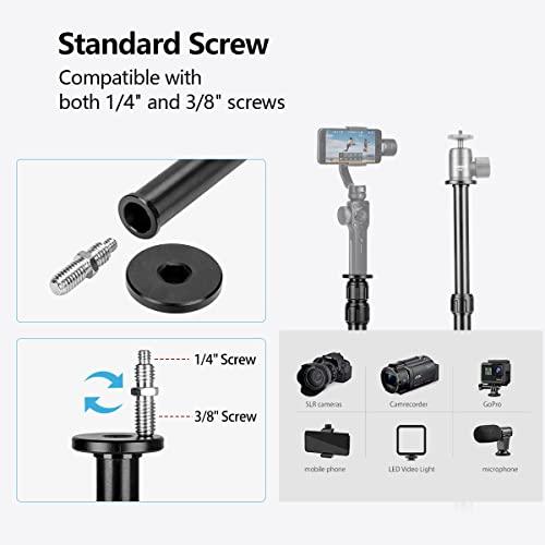 Koolehaoda 三脚延長ポール 汎用性 延長ポール 3節伸縮 長さ21-45cm アルミニウム合金ジンバル延長ポール 1/4-3/8ネジ付 |  | 03