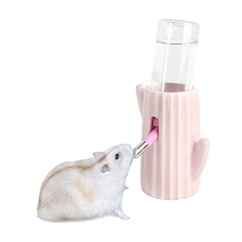 BUCATSTATE ハムスター ボトル ロールボール 給水器 自動給水 おしゃれ サボテン型 陶器 水飲み器 水漏れ防止 安定 サボテン台座 | 