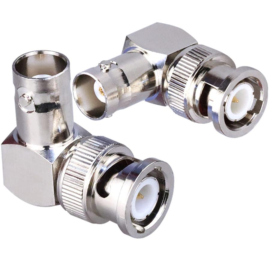 BNC RF同軸ケーブルアダプター 2個 、90度BNCオスからBNCメス同軸コネクター 直角BNC同軸アダプターケーブル ジェンダーチェンジャ |  | 05