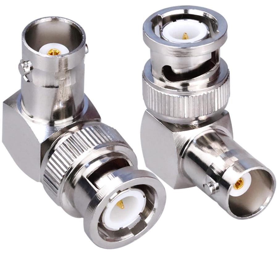 BNC RF同軸ケーブルアダプター 2個 、90度BNCオスからBNCメス同軸コネクター 直角BNC同軸アダプターケーブル ジェンダーチェンジャ |  | 07