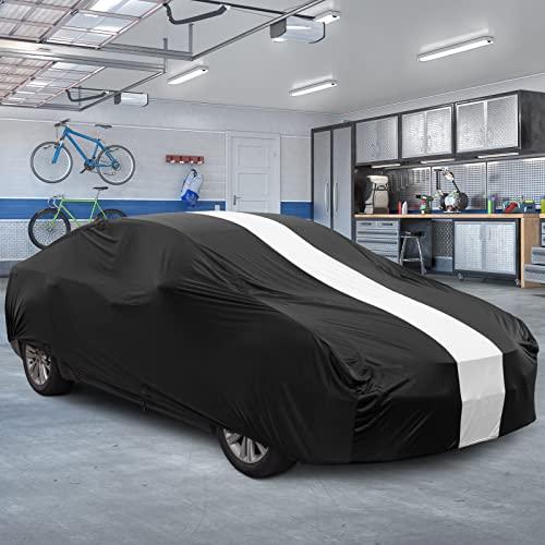 Favoto 車カバー 屋内用車カバー 室内用/車庫内用 ストレッチ素材 汚れ/キズがつきにくい 高い通気性 収納袋付き 汎用サイズ ブラック |  | 06