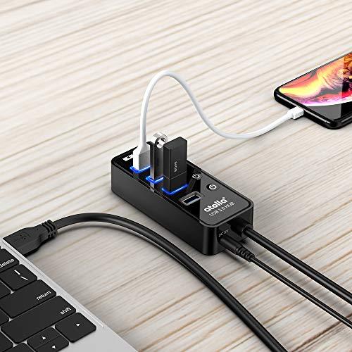 USB3.0ハブ 電源付き atolla 4ポート高速USB3.0 の 拡張+ 1充電ポート USB Hub 独立スイッチ付 5V/3A ACア |  | 06