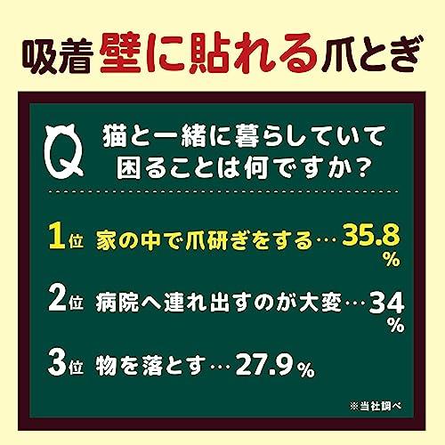サンコー 吸着 コーナーにも貼れる 猫のつめとぎ 段ボール KX-61 45×10cm 2個入 壁傷 防止 貼りなおせる ネコ |  | 02