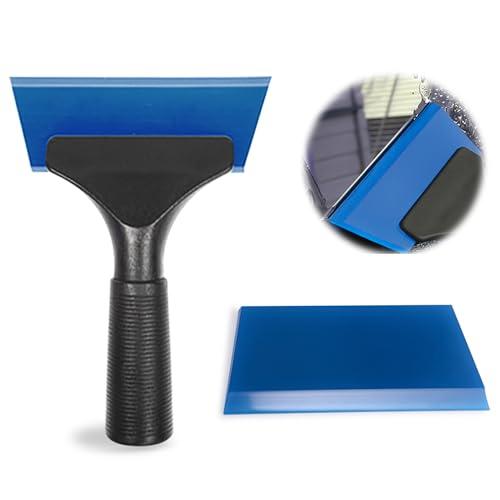 ブルースキージー ヘラ ブレード付き 施工用ヘラ ブレード付き フィルム貼り 交換用ブレード1個 窓 フィルム 貼り付け ガラス | 