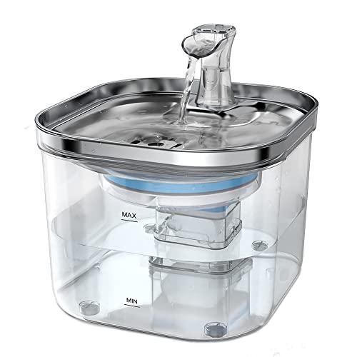 AGEARSUK 猫 水飲み器 人気 活性炭フィルター ペット自動給水器 犬 ステンレス ほこり防止 自動補水 温める 給水器 ペットキット 猫 | 