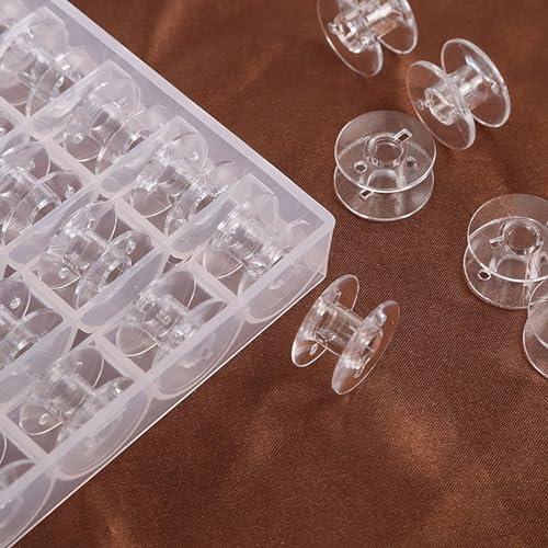 50個の透明プラスチック製ミシンボビン、ボビンケース2個付き、ブラザー、シンガー、ベビーロック、ジャノーム、ケンモアミシン用 - スムーズな縫製 |  | 03