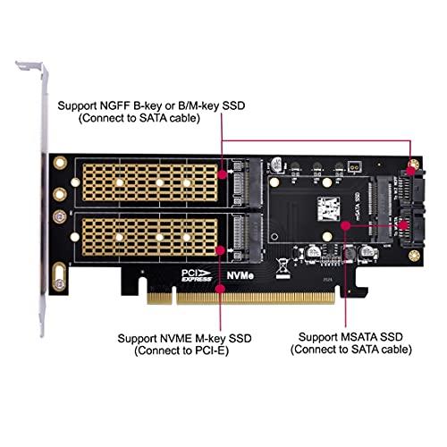 ChenYang M.2 NVME to PCIe 3.0/4.0 X16 & SATA/MSATA SSD to SATA 3 in 1コンボ |  | 02