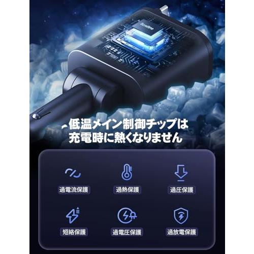 車 充電器 5in1 Car Charger 巻き取り式 車載充電器 シガーソケット カーチャージャー 5台同時充 電 引き込み式急速充電ケーブ |  | 06