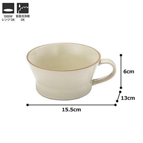 TAMAKI スープカップ エッジライン ベージュ 直径12.3×奥行15.3×高さ6cm 350ml 電子レンジ・食洗機対応 T-788387 |  | 04