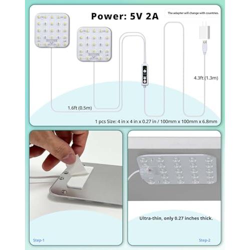 DOMMIA植物育成ライト、調光可能な植物育成ライト led、光学レンズ付き全スペクトル、タイマー付き植物用ライト、アダプター付きUSB育成ライ |  | 05