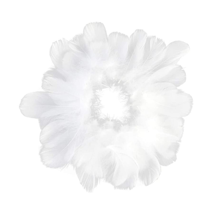 YFFSFDC 羽シャワー 天然 羽根 たっぷり200枚 飾りフェザー ウェディング 誕生日 手芸素材 DIY装飾小物（ホワイト） | 