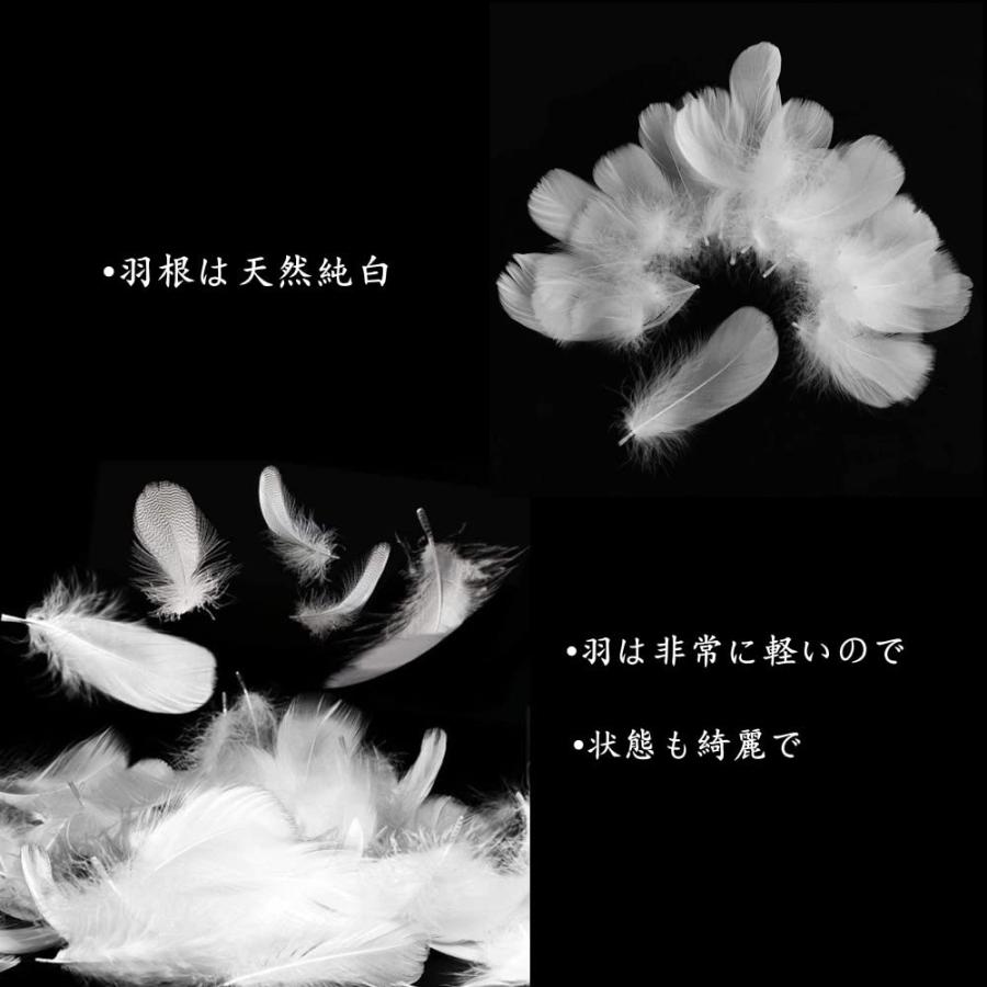 YFFSFDC 羽シャワー 天然 羽根 たっぷり200枚 飾りフェザー ウェディング 誕生日 手芸素材 DIY装飾小物（ホワイト） |  | 03
