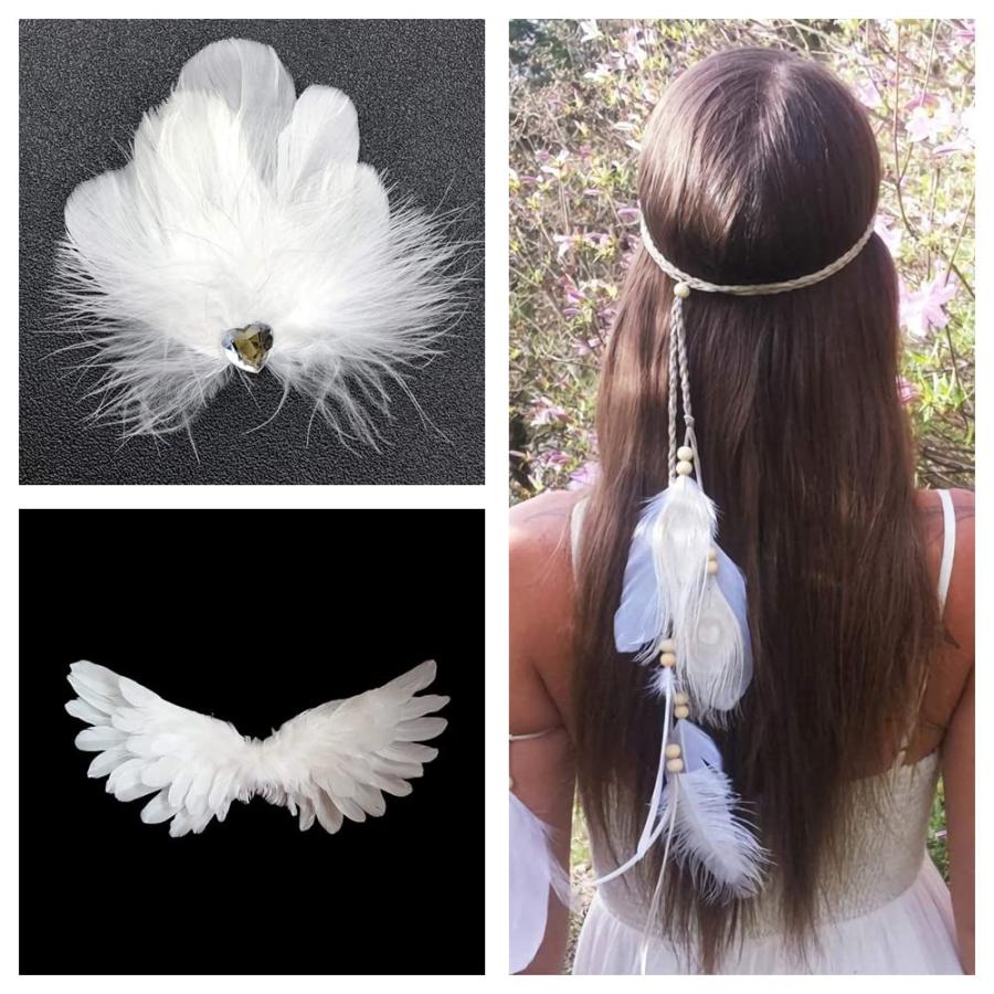 YFFSFDC 羽シャワー 天然 羽根 たっぷり200枚 飾りフェザー ウェディング 誕生日 手芸素材 DIY装飾小物（ホワイト） |  | 04