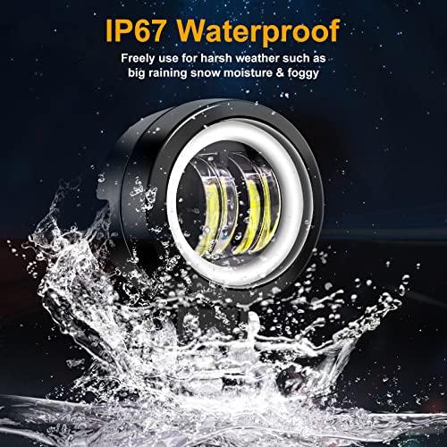 X-STYLE 20W バイク フォグランプ 2色 白+青い イカリング付き LEDワークライト 作業灯 12V 24V DC 高輝度・防水・長 |  | 04