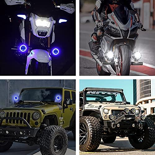 X-STYLE 20W バイク フォグランプ 2色 白+青い イカリング付き LEDワークライト 作業灯 12V 24V DC 高輝度・防水・長 |  | 05