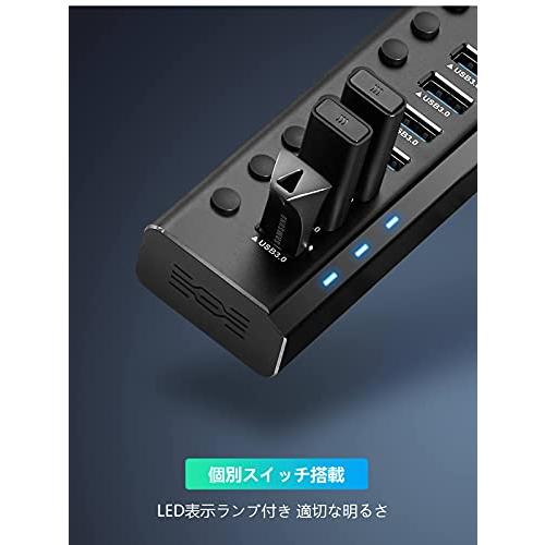 USB ハブ 3.0 16ポート アルミ製 USB Hub 100W 高速転送 Amazon | ROSONWAY USB ハブ 3.0 16ポート アルミ製 USB Hub