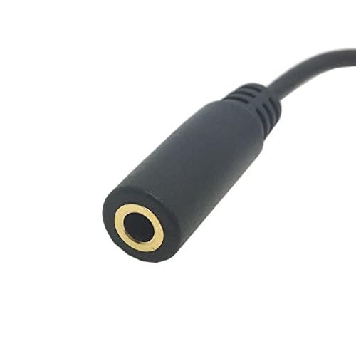 xiwai 90度右斜め3.5MM4極オーディオオス-メス延長ケーブル10cmブラック |  | 02