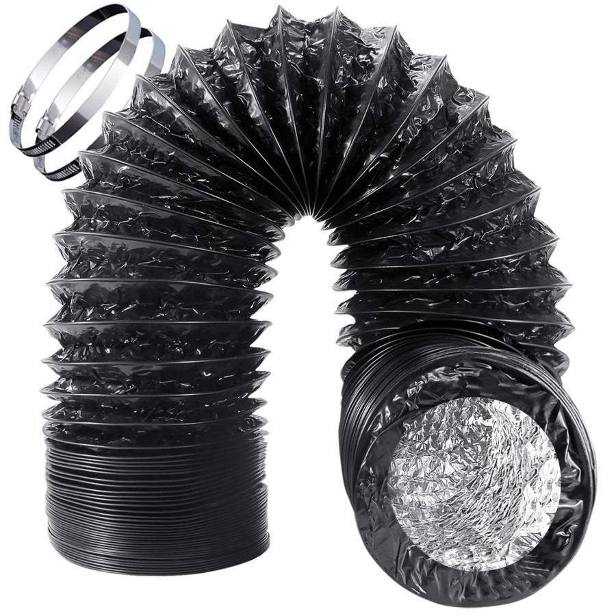 Okryain ダクトホース 100mm フレキシブルダクト PVC三層構造 蛇腹排気ダクト 換気用アルミホース 排気ホース 換気パイプ 伸縮式 | 