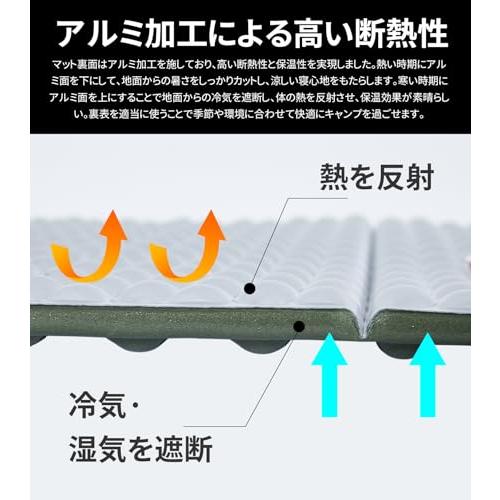 MOON LENCE キャンプ マット アウトドアマット 厚手18mm レジャーマット テントマット 車中泊 防災 登山 収納袋/ゴムバンド付き |  | 03