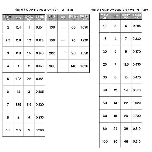 DUELデュエル 魚に見えないピンクフロロ ショックリーダー 30m 10Lbs |  | 06