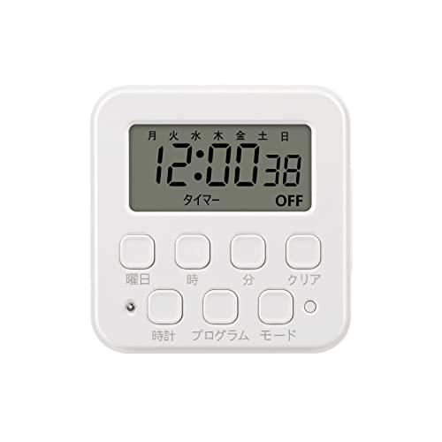 ビーエヌリンクBN-LINK スマート デジタル コンセントタイマー スイッチ式 プログラム 大画面 ホワイト リピート機能 最大20プログラム | 