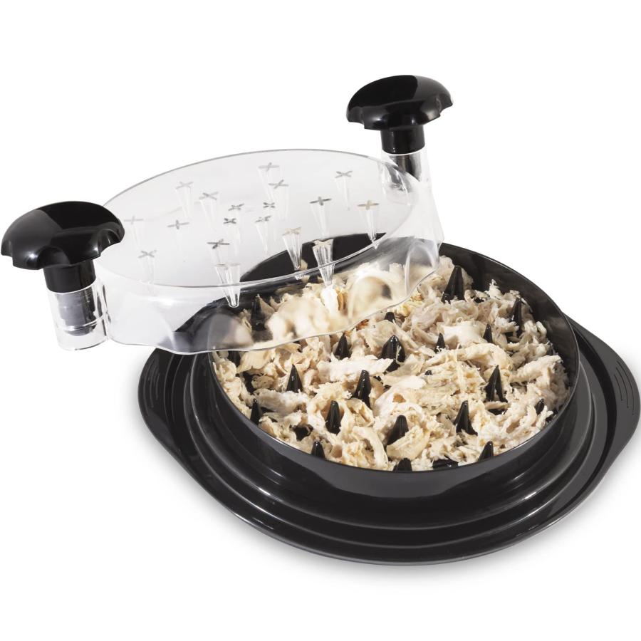 AMESEDAK（アメスダック） チキンシュレッダー 鶏むね肉シュレッダー ツール ツイストクリアカバー付き ミートシュレッダーツールツイスト | 