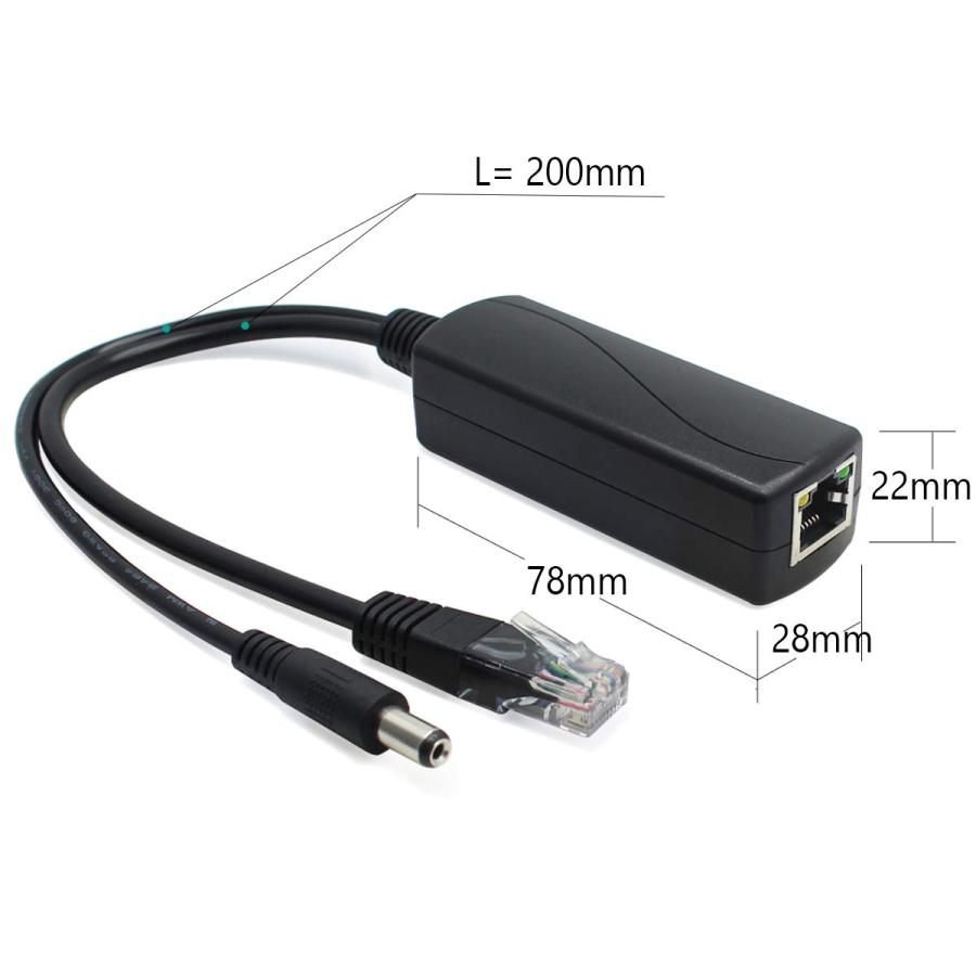 ANVISIONギガビットPoEスプリッター、48V?12V 2Aイーサネットアダプター、セキュリティカメラ、AP、Voipなど、AV-PS12 |  | 02