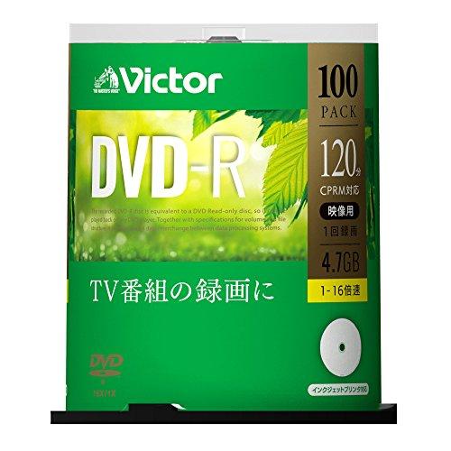 ビクター Victor 1回録画用 DVD-R VHR12JP100SJ1 片面1層/1-16倍速/100枚 |  | 01