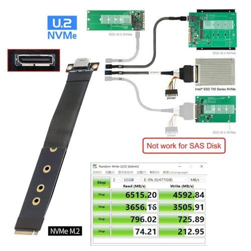 【互換品】 CY 2280 NGFF PCI-E4.0 M.2 M-キーからOculink SFF-8612 SFF-8611ホストケーブル15cm、 |  | 07