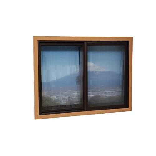 二重窓・簡易内窓省エネ・冷暖房効果大幅アップ 小窓用セット内窓内寸 高さ:~915mm 巾:~915mmまで ブラウン | 