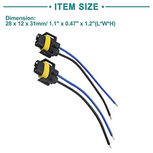 ACROPIX フォグライトランプ 車H8 H11電球ワイヤーハーネスソケット コネクター 延長アダプター ブラック 2個 |  | 02