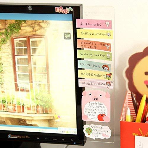 Bestmaple パソコンディスプレイ用 メッセージボード 2個 アクリル 透明ボード 携帯立てスタンド ルーラー 貼り付けボード メモスタン |  | 01