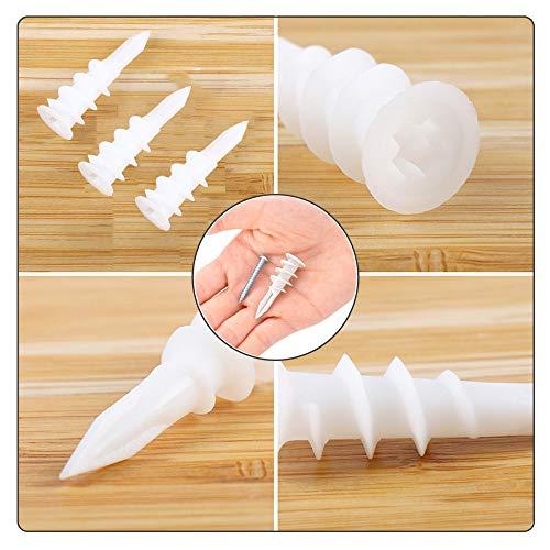 石こうボード壁用ボードアンカー 30ペア 32mm 膨張チューブ 乾式壁および中空壁アンカーアソートキット アンカー ねじ リフォーム 工事 壁 |  | 04