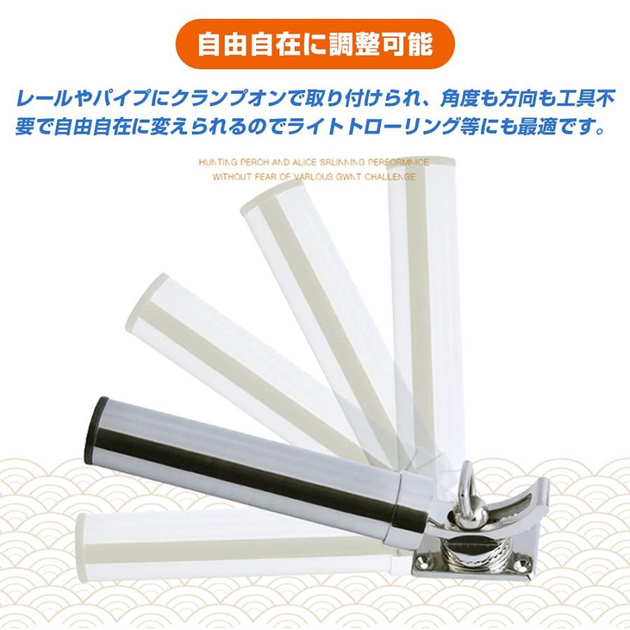 EC Outdoor ステンレス ロッドホルダー 自在式 台座付 360°回転 角度調整可能 耐久性船釣り/ボート釣り/海釣り/フィッシング 竿 |  | 03