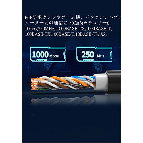 100M CAT6 屋外高耐久 LANケーブル 屋外用 自作用 カテゴリー6 PEポリエチレン 2重被覆 専用ピン付 屋外仕様 PoE対応 屋外 |  | 05