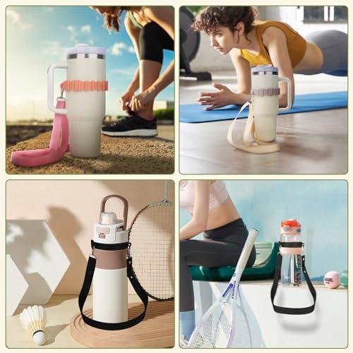 Charming Decoration タンブラーホルダー 水筒 ストラップ ショルダーベルト 調節可能 肩掛け ドリンクホルダー 持ち歩き 紐 |  | 01