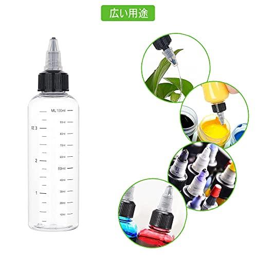 YIBOOOM 目盛り付きドロッパーボトル 10個セット100ml ツイストキャップ 透明度高 液体容器 滴瓶 い プラスチックボトルド 小分け |  | 05