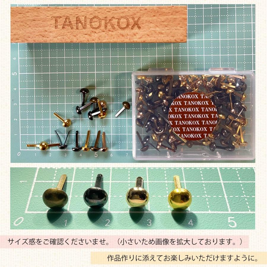 TANOKOX 割りピン 割ピン ６mm×10mm 約120個 コラージュ素材 手帳デコ ジャンクジャーナル 留め具 ハンドメイド素材 （色合わ |  | 02