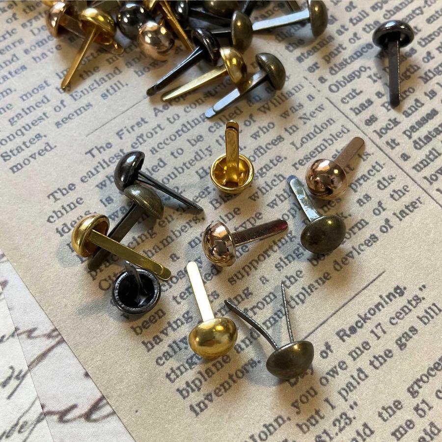 TANOKOX 割りピン 割ピン ６mm×10mm 約120個 コラージュ素材 手帳デコ ジャンクジャーナル 留め具 ハンドメイド素材 （色合わ |  | 04