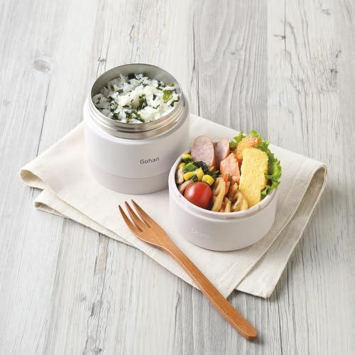 ベストコ 弁当箱 2段 ハンドル付き 480ml ペールピンク 保温 丸型 小さめ NQ-213 |  | 01