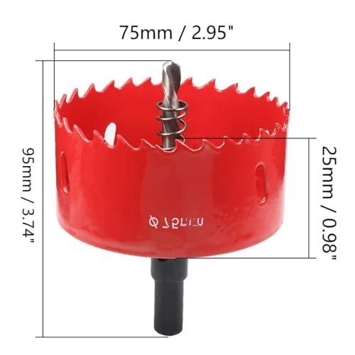 ホールソー バイメタル 穴あけ ドリルビット 切削直径75mm 切削工具 石膏ボード 木材 ドリルビット用 |  | 01