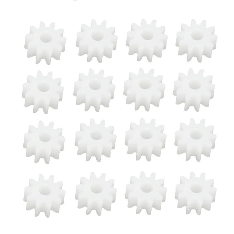 プラスチックギアホイール 10歯 穴径2mm 厚さ5mm 直径6mm 自動車モーターシャフト用 20個入 | 