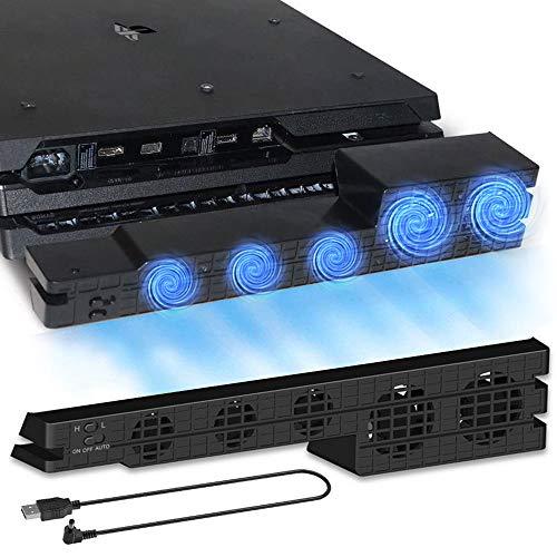 【互換品】 Linkhood PS4 PRO用冷却ファン USB外部クーラー 5ファン ターボ温度制御冷却ファン Sony PlayStation P | 