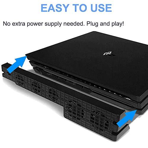 【互換品】 Linkhood PS4 PRO用冷却ファン USB外部クーラー 5ファン ターボ温度制御冷却ファン Sony PlayStation P |  | 02