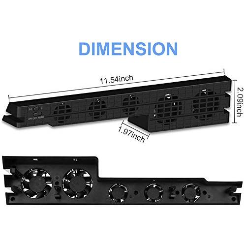 【互換品】 Linkhood PS4 PRO用冷却ファン USB外部クーラー 5ファン ターボ温度制御冷却ファン Sony PlayStation P |  | 05