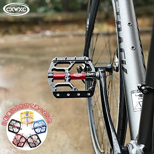 CXWXC 自転車 ペダル フラットペダル トリプルシールドベアリング 9/16インチ アルミ製 滑り止めピン付き ロードバイク/クロスバイク/ |  | 01