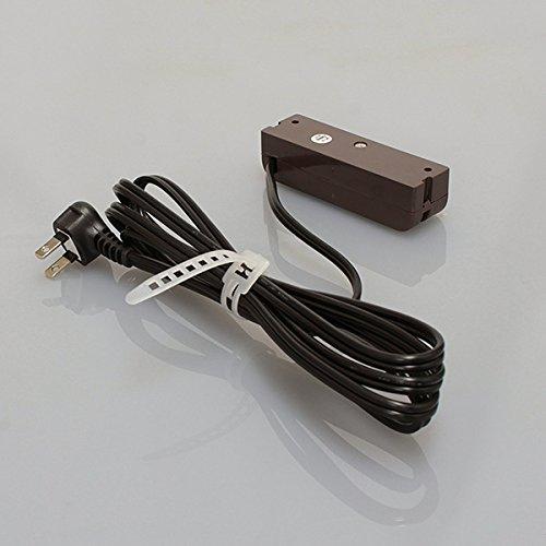 ノア 家具用コンセント（什器用） 2ヶ口コンセント 茶 VFFコード2m 棚下直付タイプ 1500Wまで Lプラグ NC1529茶 |  | 02