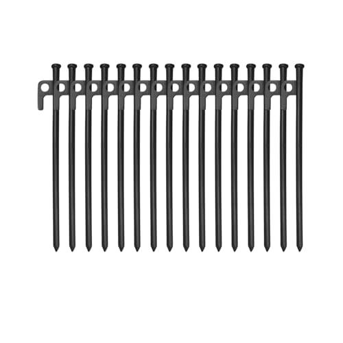 MOON LENCE ペグ 25cm 16本セット スチール テント用ペグ 鍛造ペグ キャンプ設営用具 キャンプ アウトドア 登山 硬い土 砂地 | 